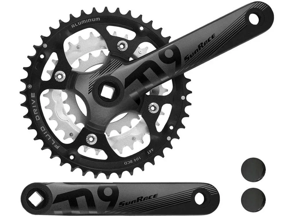 Jetzt Kaufen SunRace FCM914 Kurbelsatz 44-32-22 Zähne 175mm 3x7/8/9-fach Schwarz