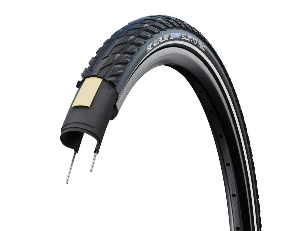 Schwalbe Silento 28x1.75 (47-622) Reifen - SBC Gummimischung - K-Guard Pannenschutz Active Line HS421 - Drahtreifen Wochenendangebot