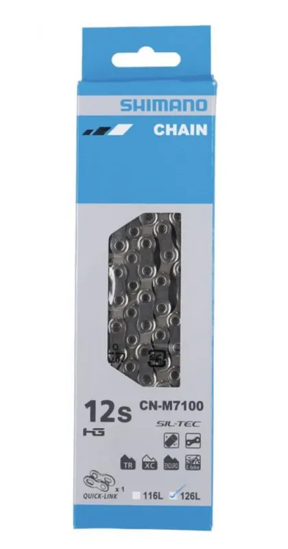 Heißes Angebot SHIMANO Kette SLX CN-M7100 12-fach 126 Glieder Kette - für 12-fach Antriebe