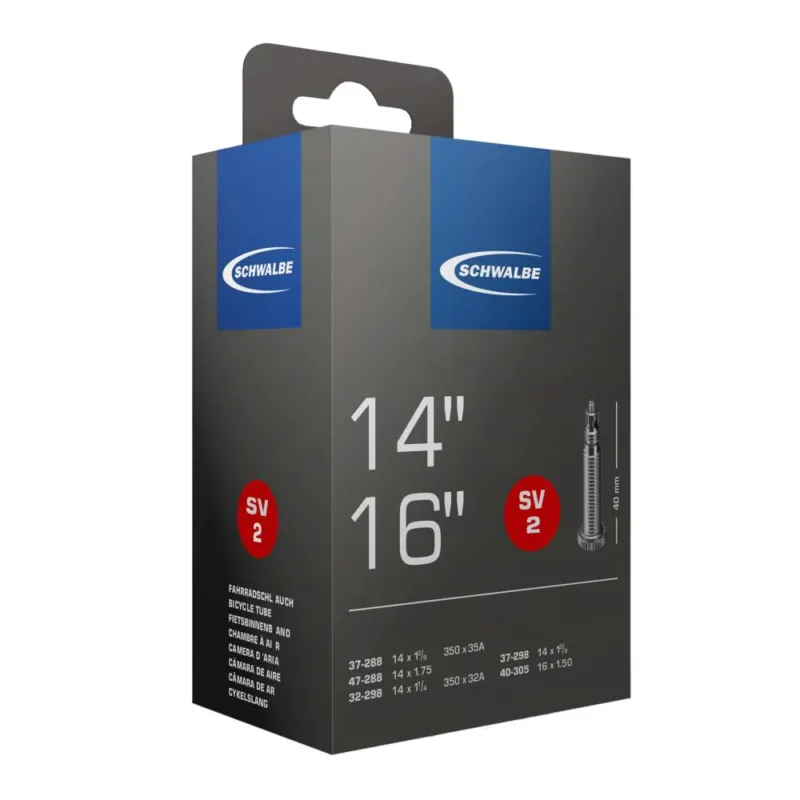 Schwalbe Schlauch SV2 14x1 3/8-1.75" 32/47-288/305 SV 40mm Bestseller