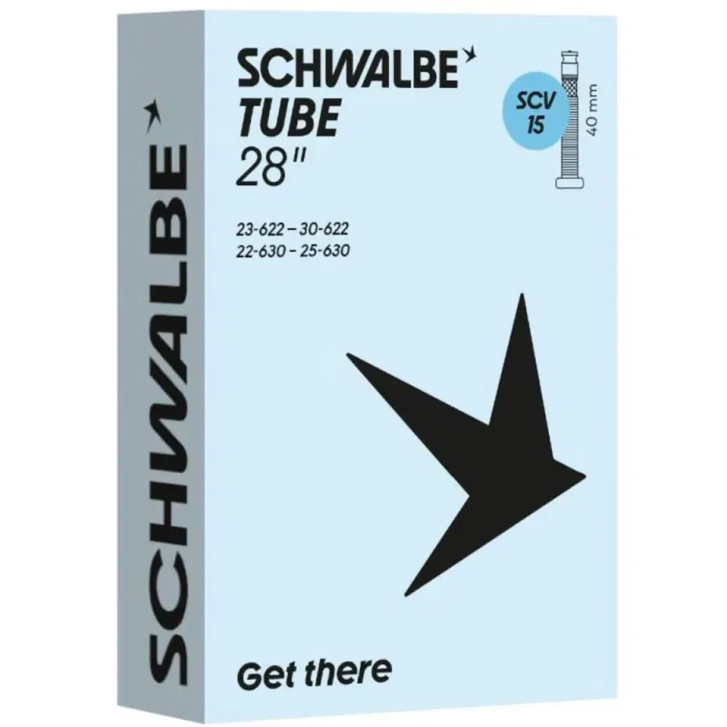 Schwalbe SCHLAUCH SCV15 28 Zoll (23/30-622)/630 40mm 23 - zuverlässiger Rennradschlauch Garantierte Lieferung