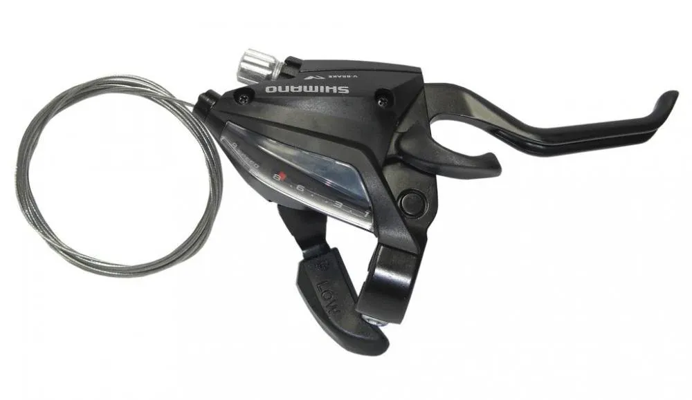 Top-Preis SHIMANO Schalt-/Bremshebel ST-EF500 8-fach Rechts 2 Finger - 8-fach, Schwarz