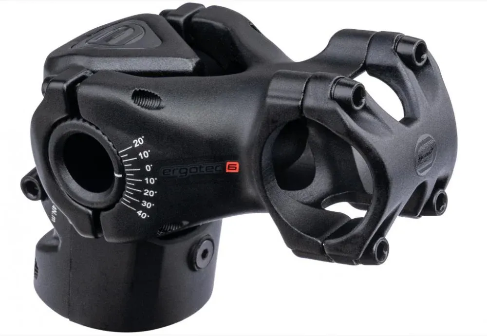 Garantierte Lieferung Humpert/Ergotec Vorbau ERGOTEC Vorbau Swell RE 70 i Ahead 35mm verstellbar -20°/+40° schwarz sandgestrahlt Alu 6061T6 Level 6 teilbar interne Kabelführung e-Bike ready