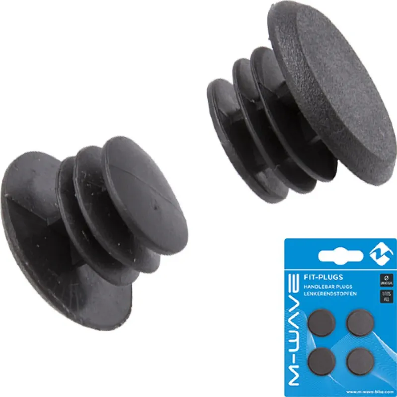 Neu M-WAVE Lenkerstopfen FIT-PLUGS Kunststoff schwarz