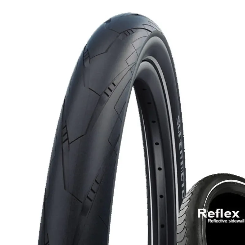 Schwalbe Super Moto E-Bike Reifen 28 Zoll (50-622) - E-50 Draht mit Reflex - Fahrradreifen Sichere Zahlung