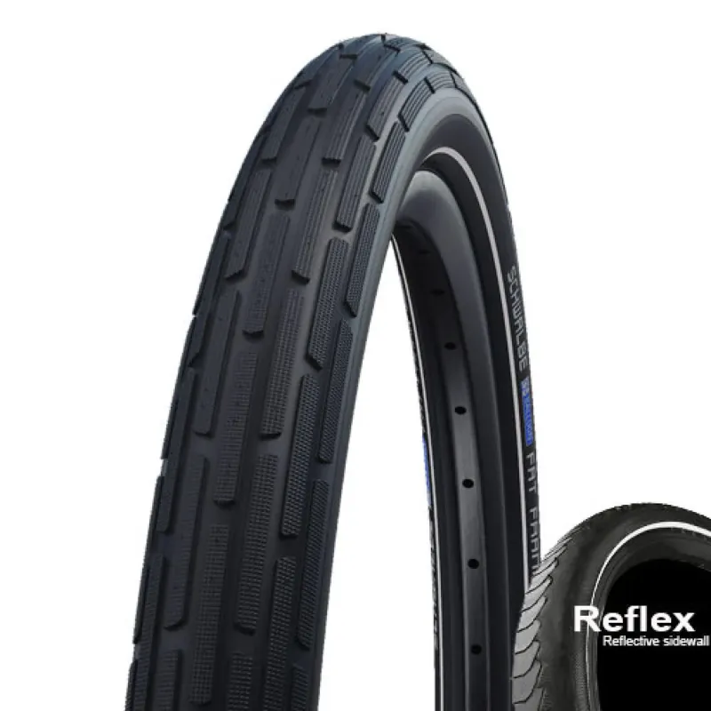 Abverkauf Schwalbe Drahtreifen FAT FRANK Active Line 27,5x2,4 Zoll (60-584) Schwarz/Reflex - stylischer Urban-Cruiser mit Pannenschutz