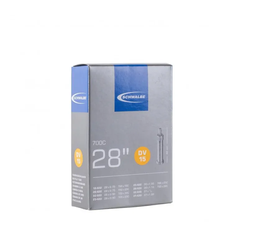Heißes Angebot Schwalbe Schlauch DV15 18/28-622/630 40mm 18 - zuverlässiger Fahrradschlauch mit Top-Luftdruckstabilität