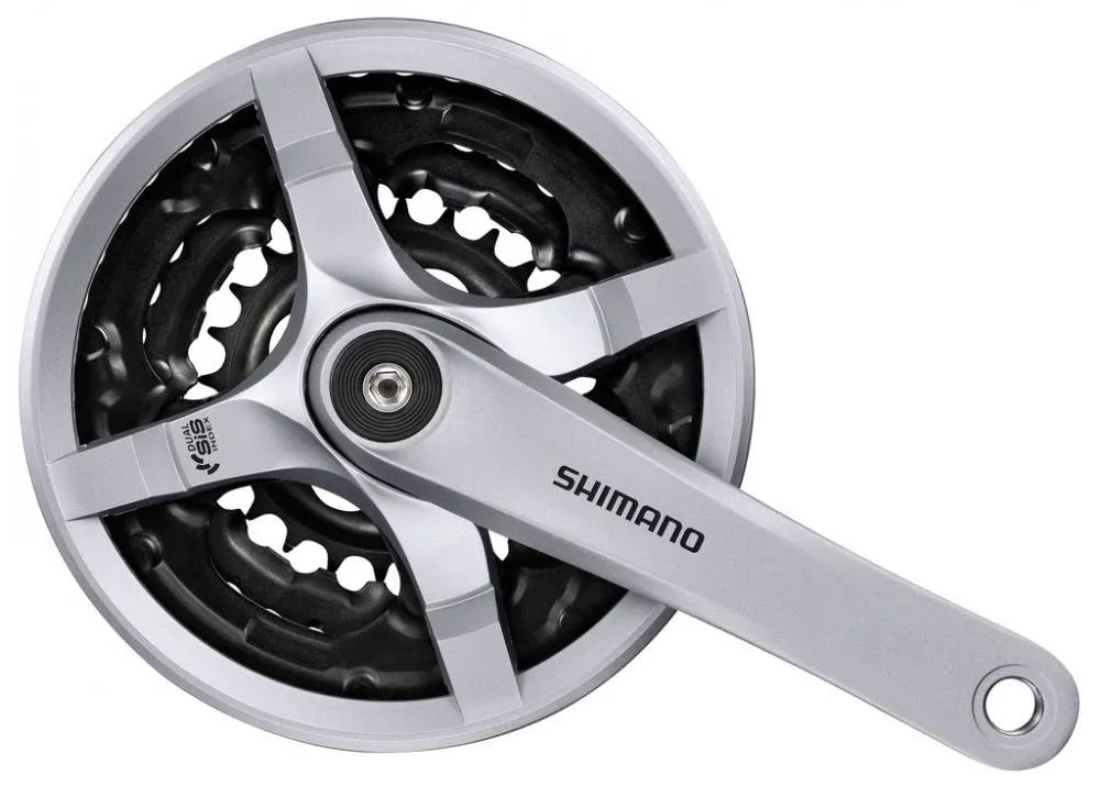 SHIMANO Kurbelgarnitur TOURNEY FC-TY501 Kurbelgarnitur - 6-fach, 7-fach, 8-fach, 170 mm, 42-34, 24 Zähne Must-Have