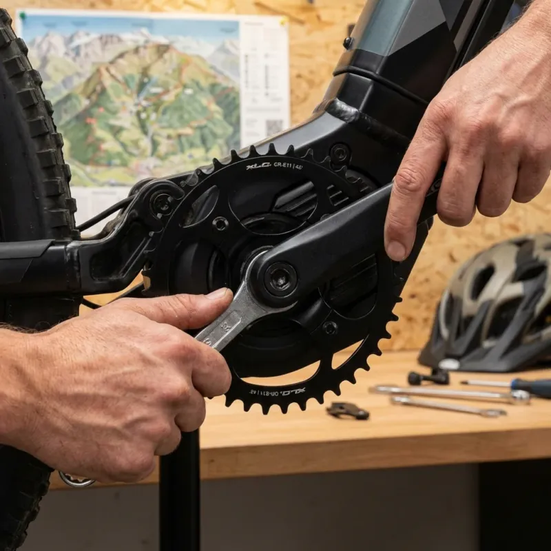 Schnäppchen XLC E-Bike Kettenblatt für Mittelmotor Stahl BCD 104mm 42 Zähne 196g