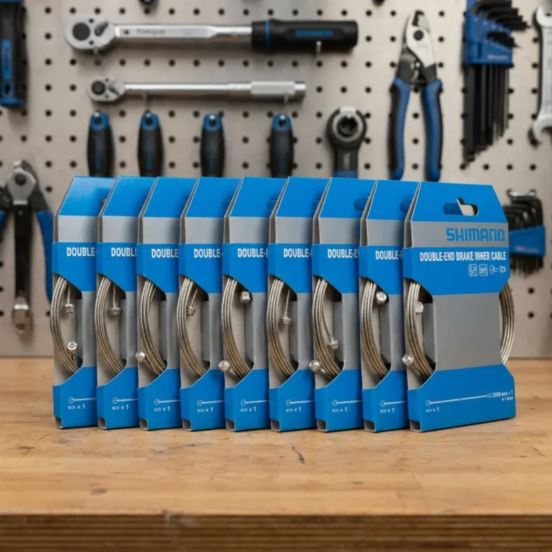 SHIMANO 10 Stück. Bremszug-Set MTB/Road Stahl Bremszug - für Rennrad und Mountainbike Wochenendangebot