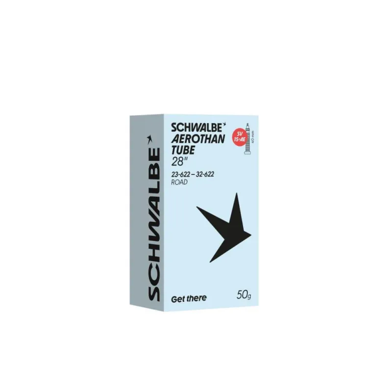 Nur Heute Schwalbe Aerothan SV15 AE Fahrradschlauch 23/32-622 - Ultraleicht 52g, hochwertiger TPU-Schlauch