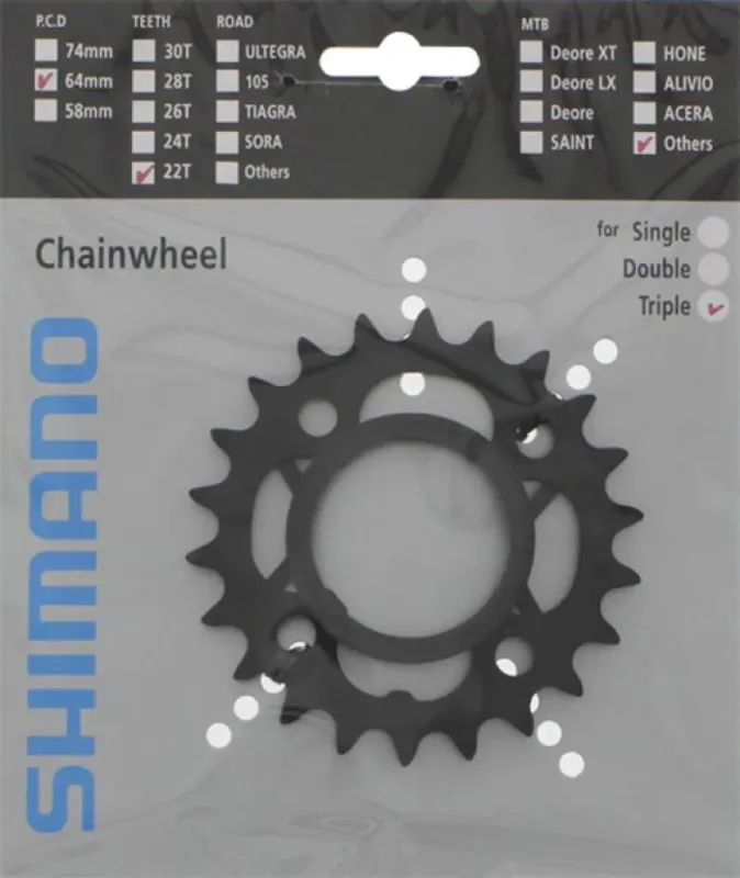 Sale SHIMANO Kettenblatt ACERA FC-M391 22 Zähne - Präzise Übersetzung für kontrolliertes Schalten