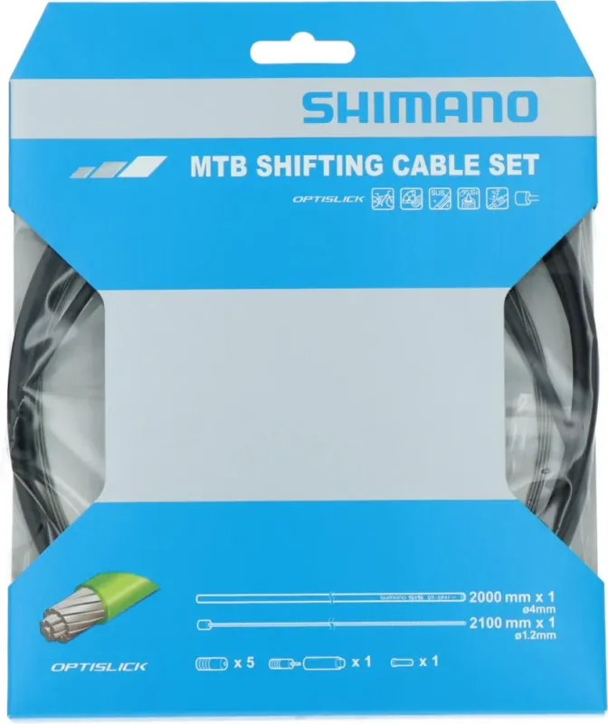Sichere Zahlung SHIMANO Schaltzug-Set MTB OPTISLICK - 2000 mm, Schwarz