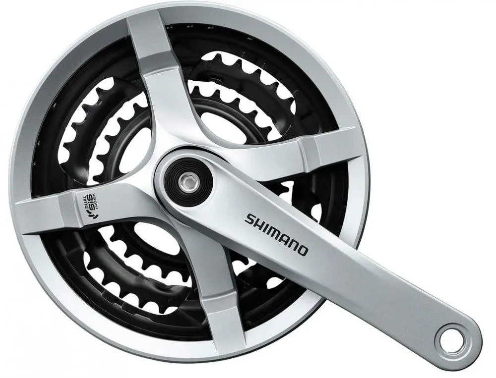 Sonderaktion SHIMANO Kurbelgarnitur TOURNEY FC-TY501 6/7/8-fach 175 mm 48-38-28 Zähne - für Mehrfachschaltungen