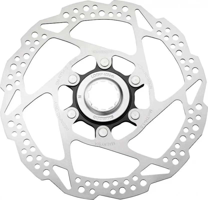 Bestpreis SHIMANO Bremsscheibe SM-RT54 160mm CL Verschlussring mit Innenverzahnung Nachfolger - 160mm