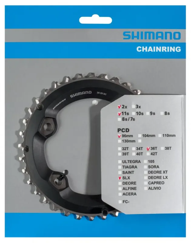 SHIMANO Kettenblatt SLX FC-M7000-11 36 Zähne - präziser Antrieb in moderner Ausführung Gratis Versand