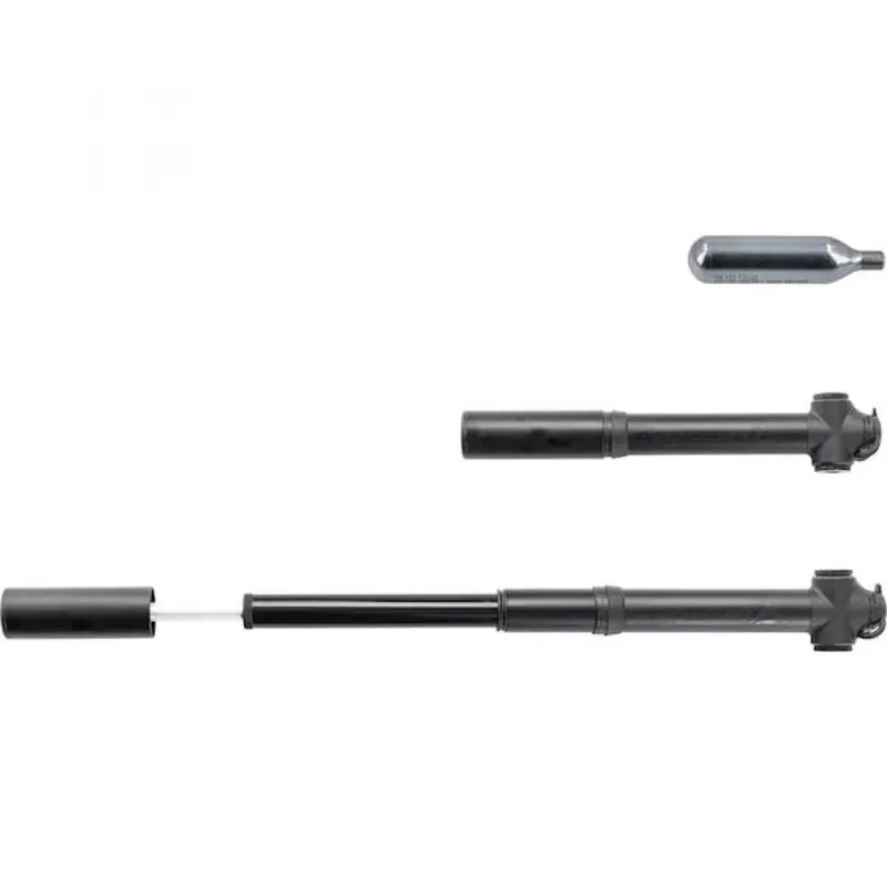 Jetzt Bestellen Merida Pumpe TRAILMOUNT Compact Schwarz - leichte 2-in-1 CO2 / Teleskop-Pumpe