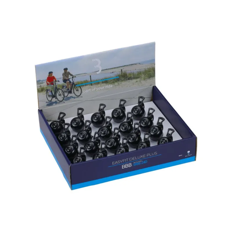 BBB Cycling BBB Klingel EasyFit Deluxe Plus 25 Schwarz - kompakte Fahrradklingel mit fester Halterung Nur Für Kurze Zeit