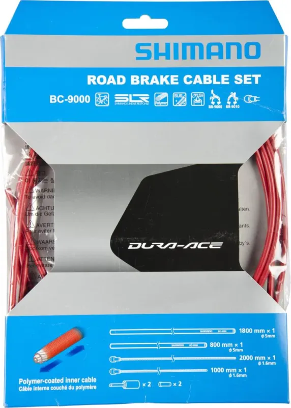 Zertifiziert SHIMANO Bremszug-Set DURA-ACE polymerbeschichtet Bremszug-Set Rot