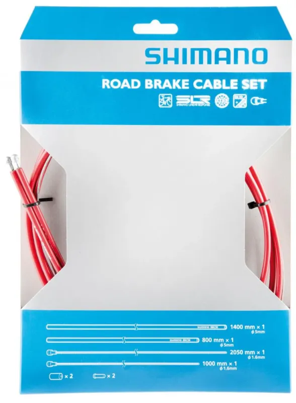 SHIMANO Bremszug-Set Road SIL-TEC Bremszug-Set - Rot Saisonangebot