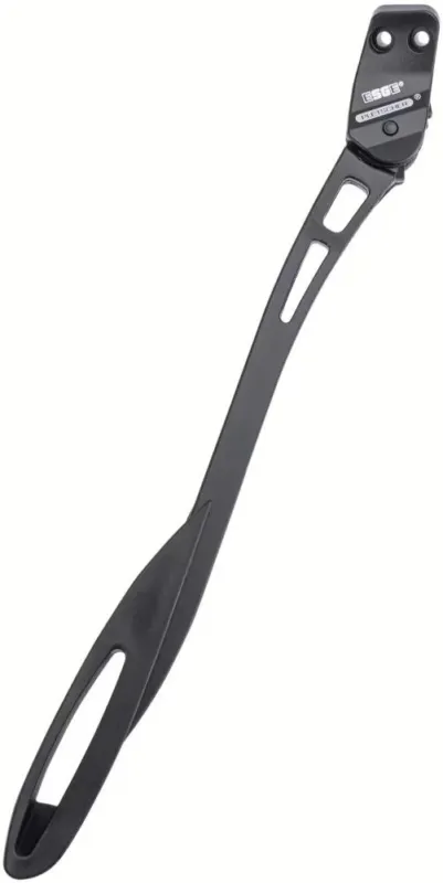 Wochenendangebot Pletscher Hinterbauständer Comp Zoom 24-28 Zoll - verstellbarer Aluminium-Ständer zur Direktmontage am Ausfallende mit 18 mm Lochabstand, pulverbeschichtet, mit robustem Zoom-Kunststofffuß, schwarz