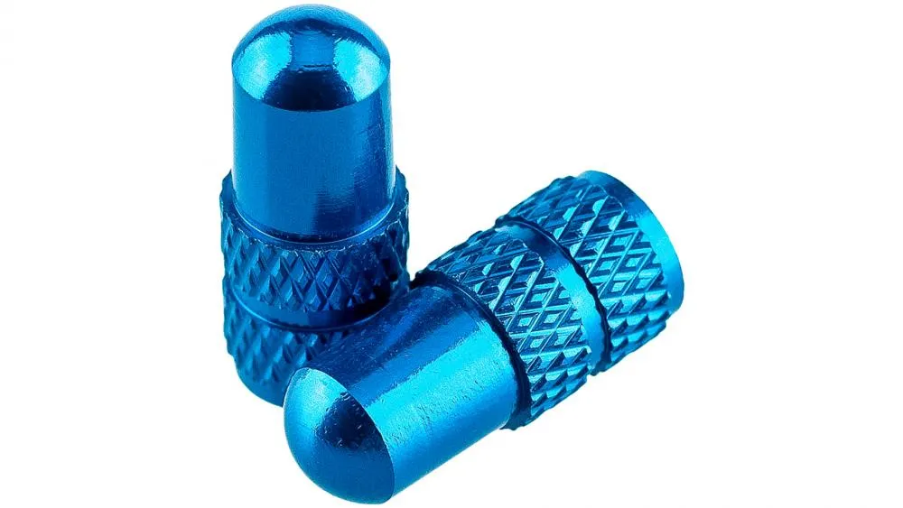 Neue Ware Deity Presta Ventilkappen Blau CNC-Aluminium 6061-T6 Paar leichte gerändelte Presta Valve Caps