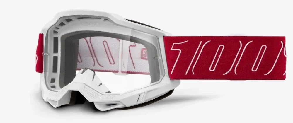 100% Accuri 2 Goggle - Clear unis red - maximale Sicht & Komfort im aktuellen Stand der Technik Geprüft