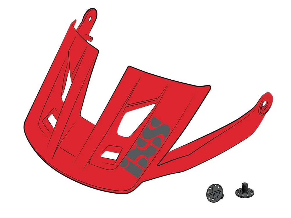 Echt IXS Sports Division iXS Visor + Pins Trigger AM S/M fluor red - Ersatzvisier für optimalen Schutz