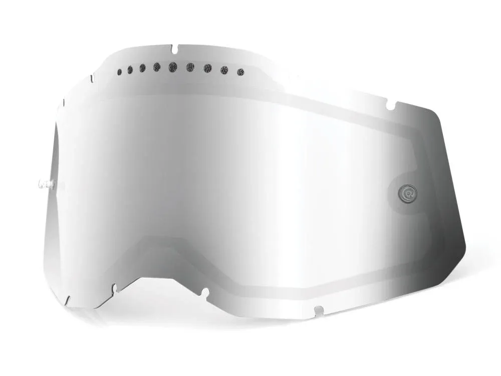100% Gen. 2 Vented Dual Mirror Replacement Lens unis silver - belüftete Spiegel-Ersatzscheibe Neu Im Sortiment