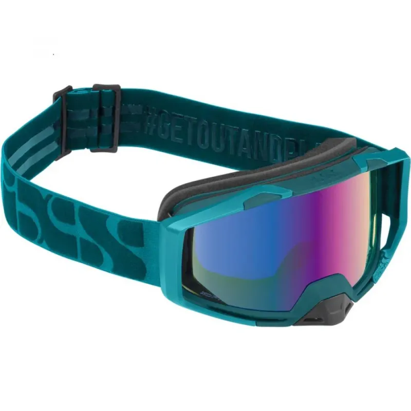IXS Sports Division iXS Trigger Goggle Mirror unis Everglade/Mirror Cobalt - maximale Sicht & Schutz Schneller Versand