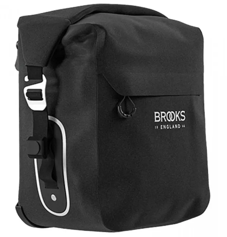 BROOKS Scape Pannier Small Black - wasserdichte Fahrradtasche 10-13 Liter aus 600D Polyester mit Hypalon-Details - 760 g leicht, 260x150x300-400 mm Neue Kollektion