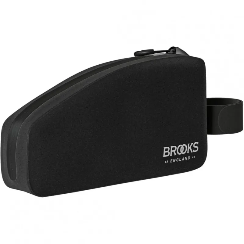 Schneller Versand BROOKS Scape Top Tube Bag Black - wasserdichte Oberrohrtasche 0,9 Liter aus 600D Polyester mit Hypalon-Details - 100 g leicht, 210x40x110 mm