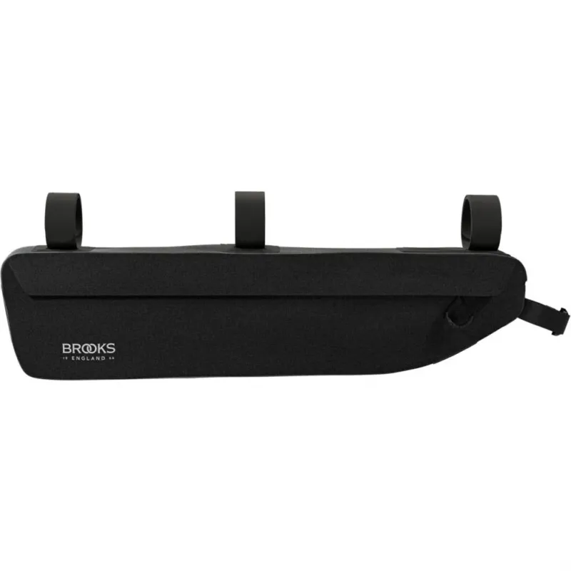BROOKS Scape Frame Bag Large Black - wasserdichte Rahmentasche 3,5 Liter aus 600D Polyester mit Hypalon-Details - 200 g leicht, 500x60x120 mm Jetzt Kaufen