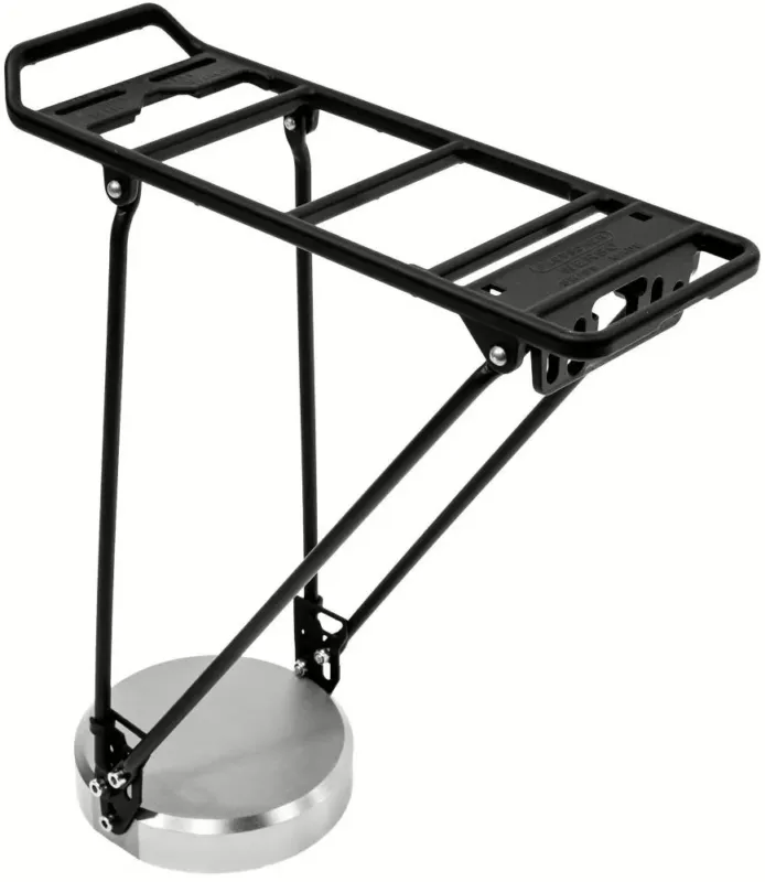 Pletscher Gepäckträger Werso MIK-System 26-29 Zoll - verstellbarer Aluminium-Gepäckträger mit Federklappe, MIK-Adapteraufnahme und Schloss, Rückstrahlerhalter 50/80 mm, schwarz, bis 25 kg Tragkraft, Highlight
