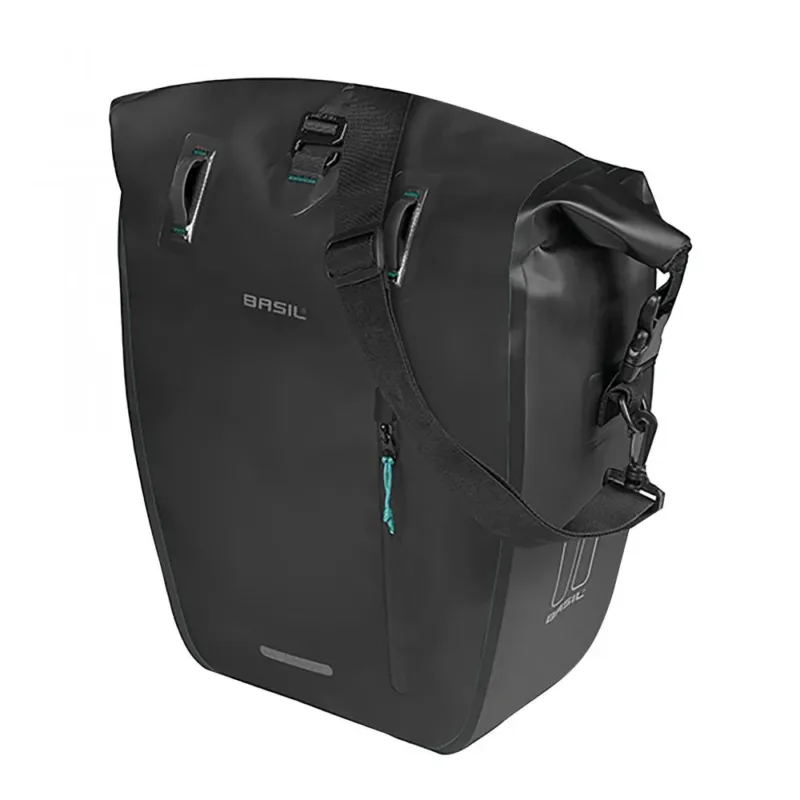 Basil Einzeltasche Rivo L schwarz 25-31L - Fahrradtasche mit MIK Hooks, wasserabweisend, große Hinterrad-Einzeltasche Jetzt Bestellen
