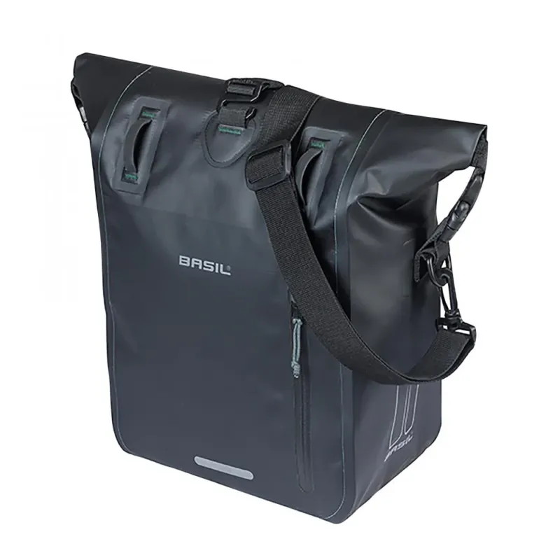 Basil Rivo M Einzeltasche schwarz 12-15L - Fahrradtasche mit MIK Hooks, wasserabweisend, praktische Innenfächer Heißes Angebot