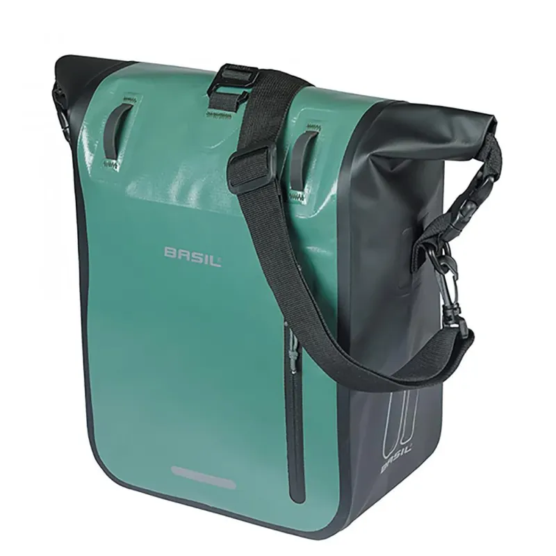 Basil Fahrradtasche Rivo M Einzeltasche 12-15L silbergrün-schwarz mit MIK Hooks Gepäckträgerbefestigung wetterfest Nur Für Kurze Zeit
