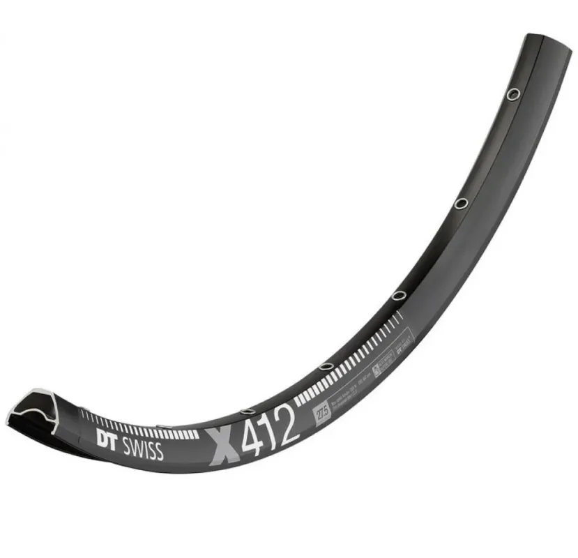 DT Swiss Felge X 412 27,5" 28 Loch Schwarz - robuste Endurance-Felge für Disc Neue Ware