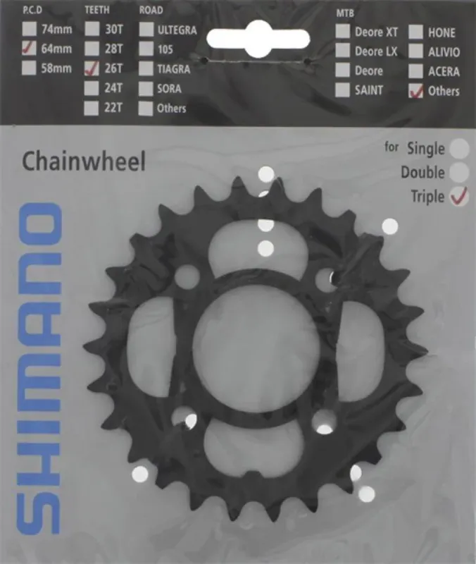 Kostenloser Rückversand SHIMANO Kettenblatt ACERA FC-M391 26 Zähne - präzise Schaltperformance für MTB-Antriebe