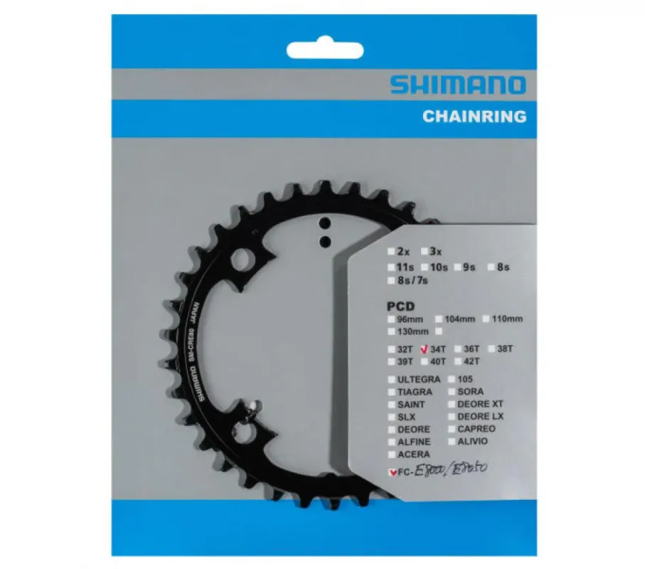 SHIMANO Kettenblatt SM-CRE80 / SM-CRE80-B 34Z - effizienter Antrieb für E-Bike Systeme Neue Kollektion