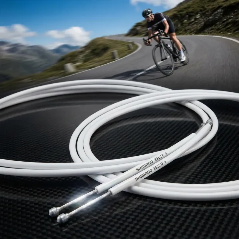 SHIMANO Bremszug-Set Road SIL-TEC beschichtet Bremszug-Set - Weiß Preis Gesenkt
