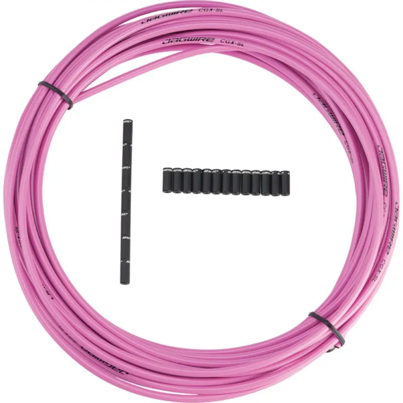 Jagwire CGX-SL Bremszugaußenhülle Ø 5 mm x 10 m Pink - Präzise Bremsleistung mit Slick-Lube Liner Schneller Versand