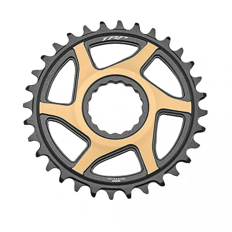 Kostenfreie Lieferung TRP Kettenblatt EVO 12 CR-M9050 1x 30T Schwarz/Gold - präzise Performance für moderne Antriebe