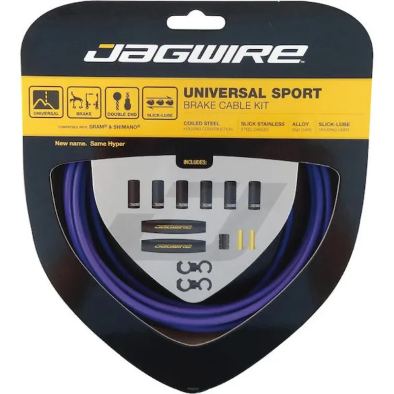 Preiswert Jagwire Bremszugset Universal Sport Lila - geschliffene Edelstahl-Bremszüge für SRAM/Shimano