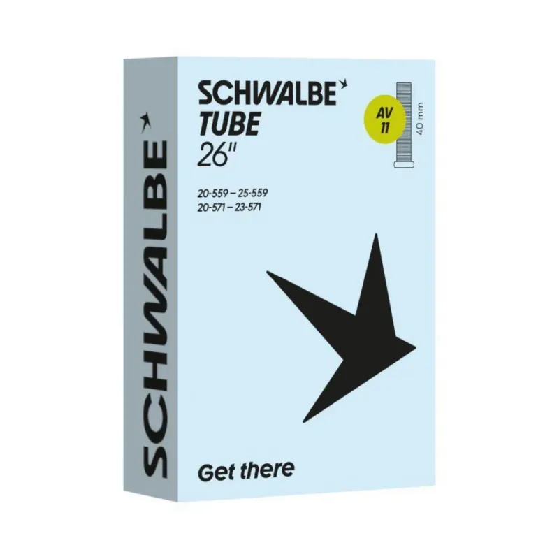 Schwalbe Schlauch AV11 20/25-559/571 20 Zoll - zuverlässiger Fahrradschlauch mit Autoventil 40 mm Kracherpreis