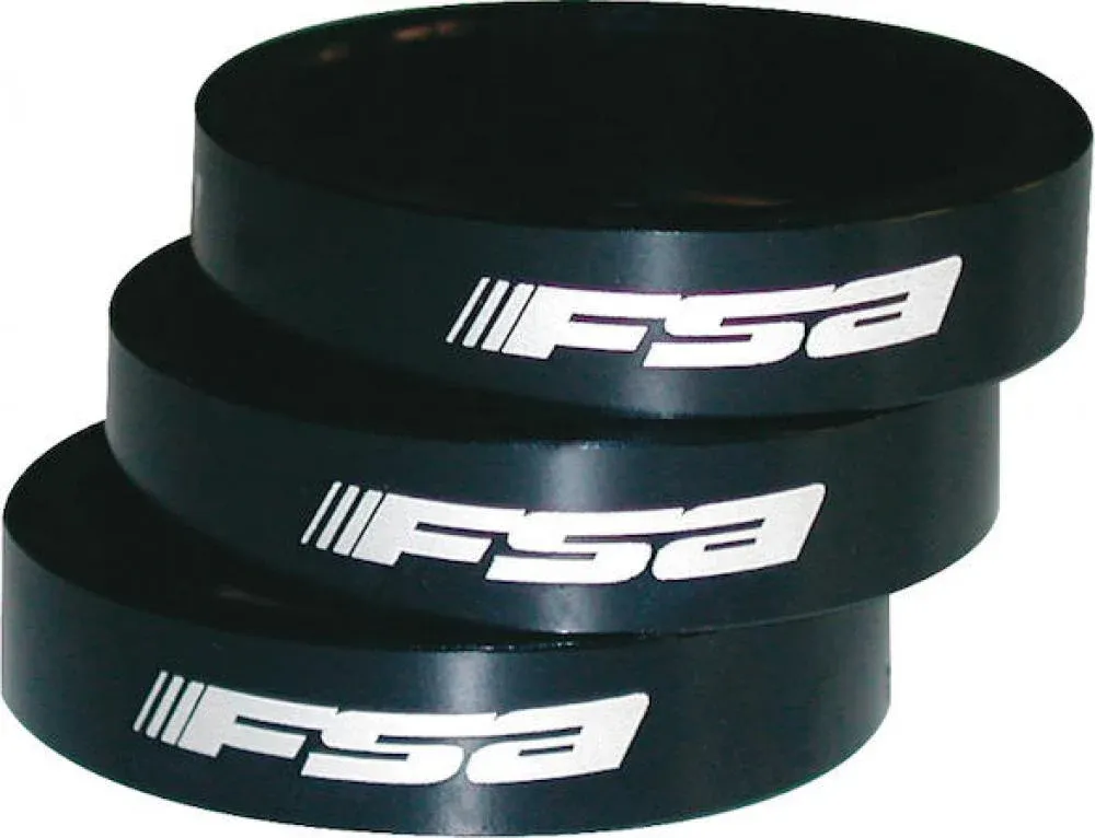 Preis Gesenkt FSA Vorbauspacer Alu 5 mm x 1,5" Schwarz - Präzise Lenkerhöhe für Rennrad & MTB