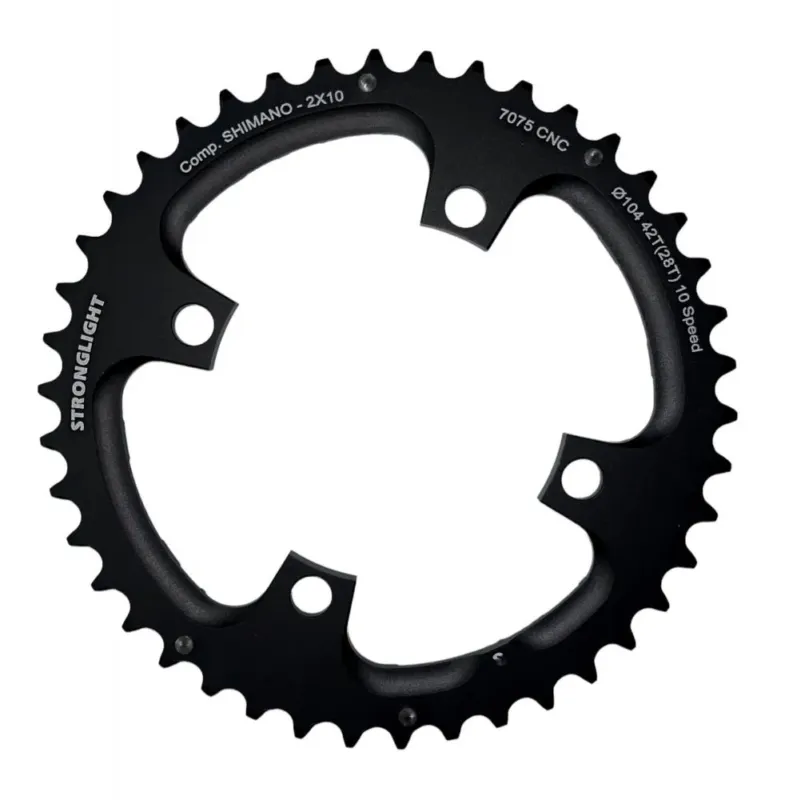Stronglight Kettenblatt MTB Lochkreis 104 mm 2x10 außen 38 Zähne schwarz 10-fach Shimano Mega-Angebot
