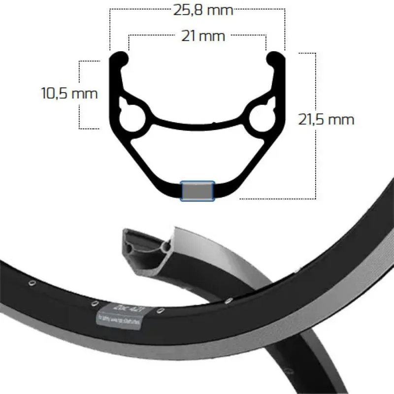 Sonderangebot Ryde Felge ZAC 421 21-622 schwarz 36 Loch VL=8,5