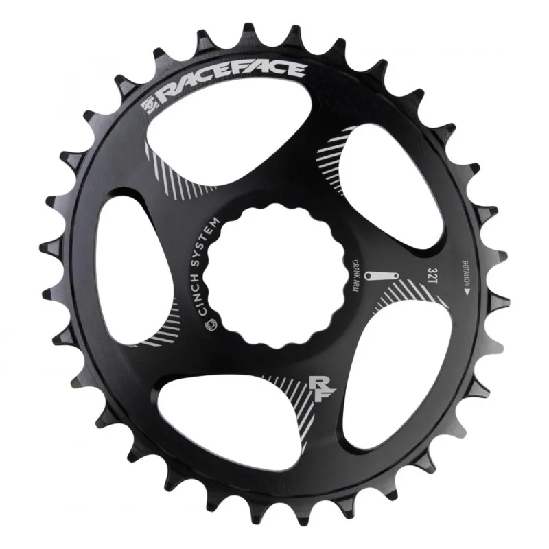 Race Face Cinch Direct Mount Oval Kettenblatt 28 Z., schwarz - mehr Traktion & Effizienz Neu