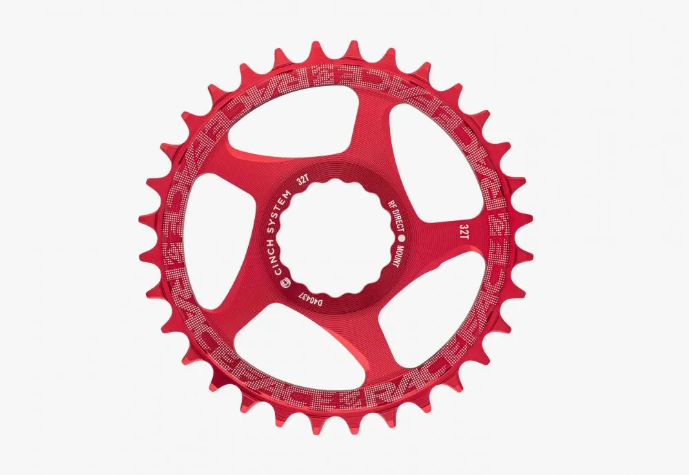 Race Face Cinch Direct Mount Kettenblatt 34 Z., 52 mm, rot - effiziente Kraftübertragung Gratis Versand